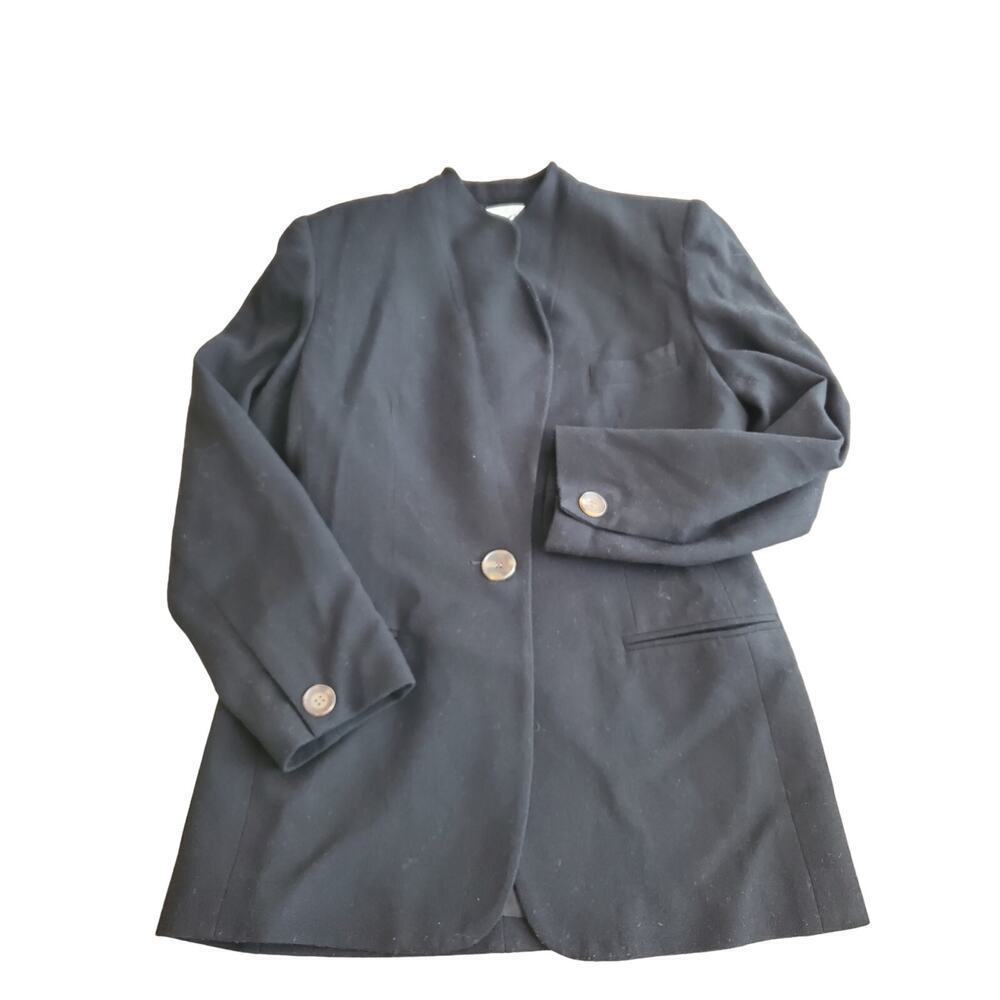 Vintage Oleg Cassini 1‎ Button Longline Blazer sz 10